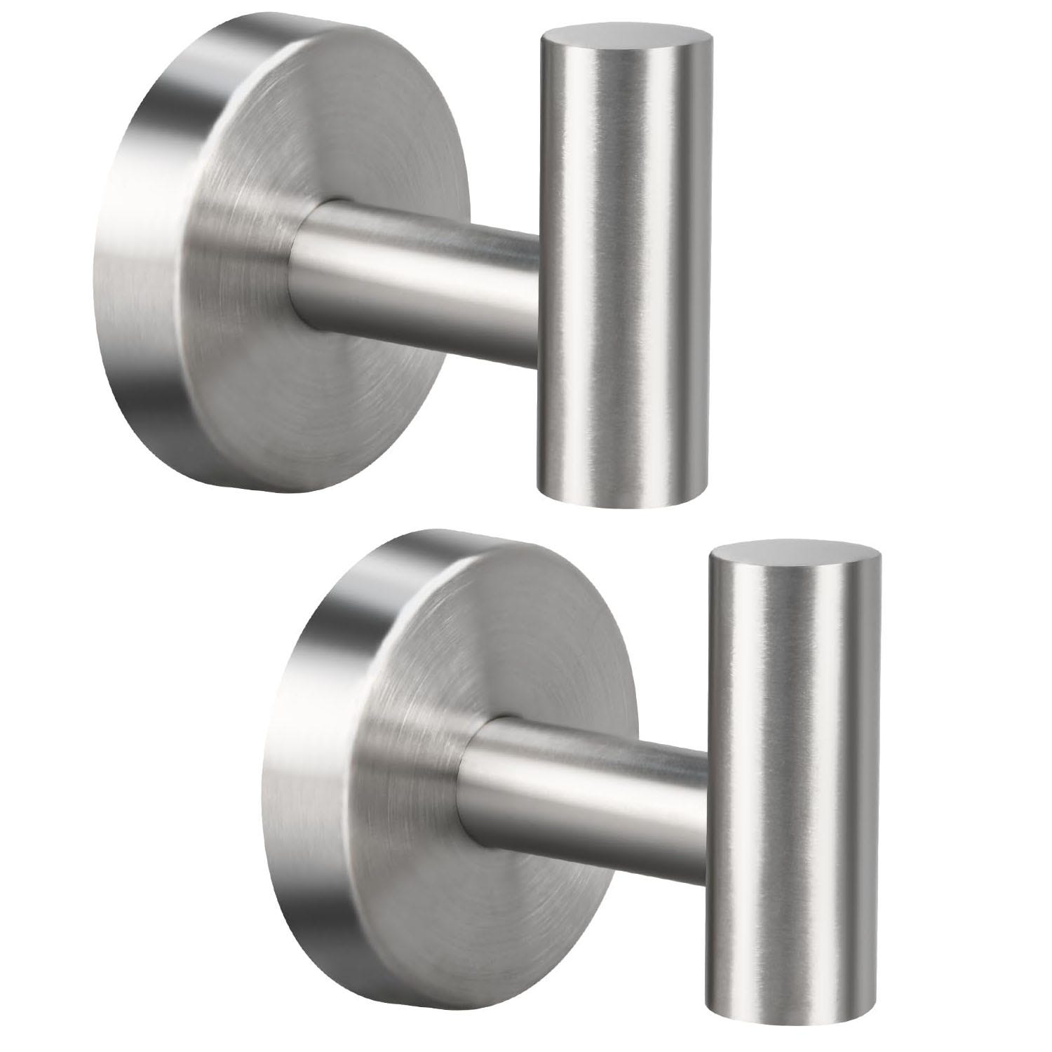 2 Ganci Asciugamani Acciaio Inox SUS 304 - Capacità 20kg, Finitura Nera, Per Bagno/cucina - Foto 5