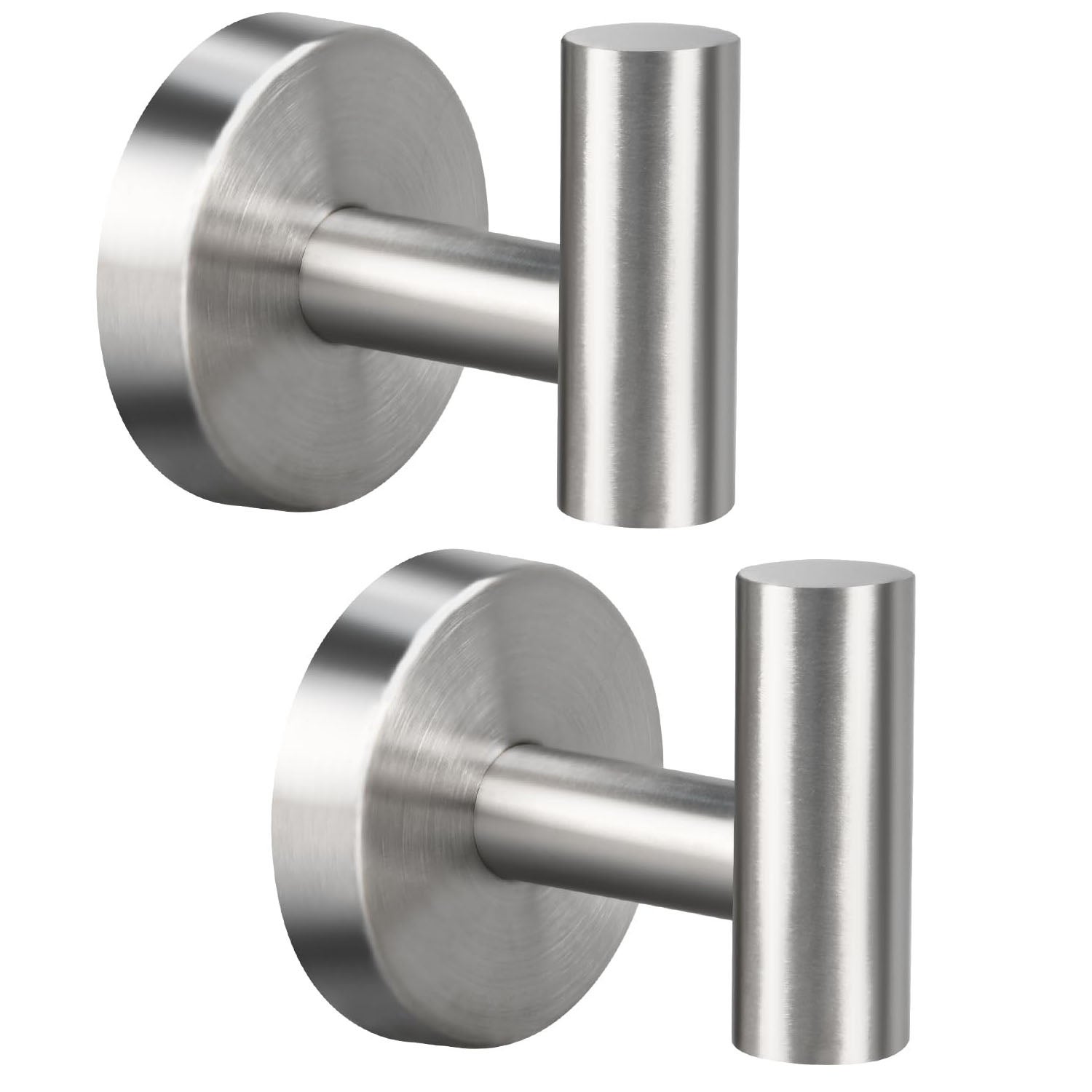 Confezione da 2 ganci per asciugamani, ganci da parete in acciaio inox ...