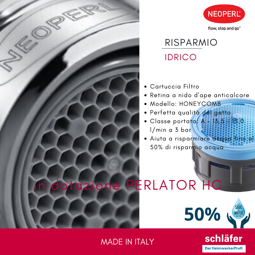 Schläfer 28505013 | Miscelatore Monocomando per Lavabo Alto Bagno serie Fonte25 con Scarico click-clack 1