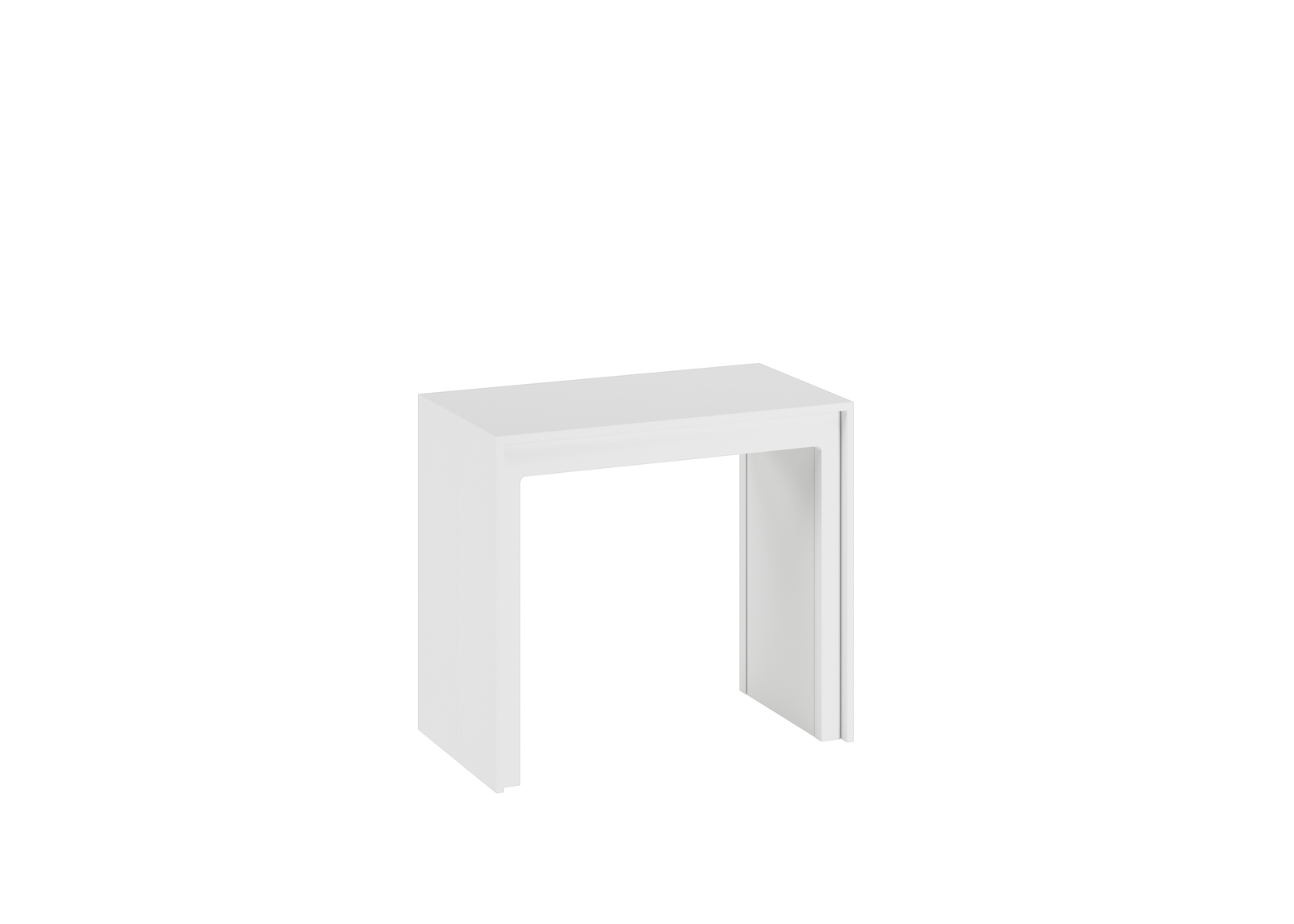 Pinokio - Rozkładany stolik konsolowy (42,5/302,5 x 90 cm) z lakierowanej na biało płyty MDF