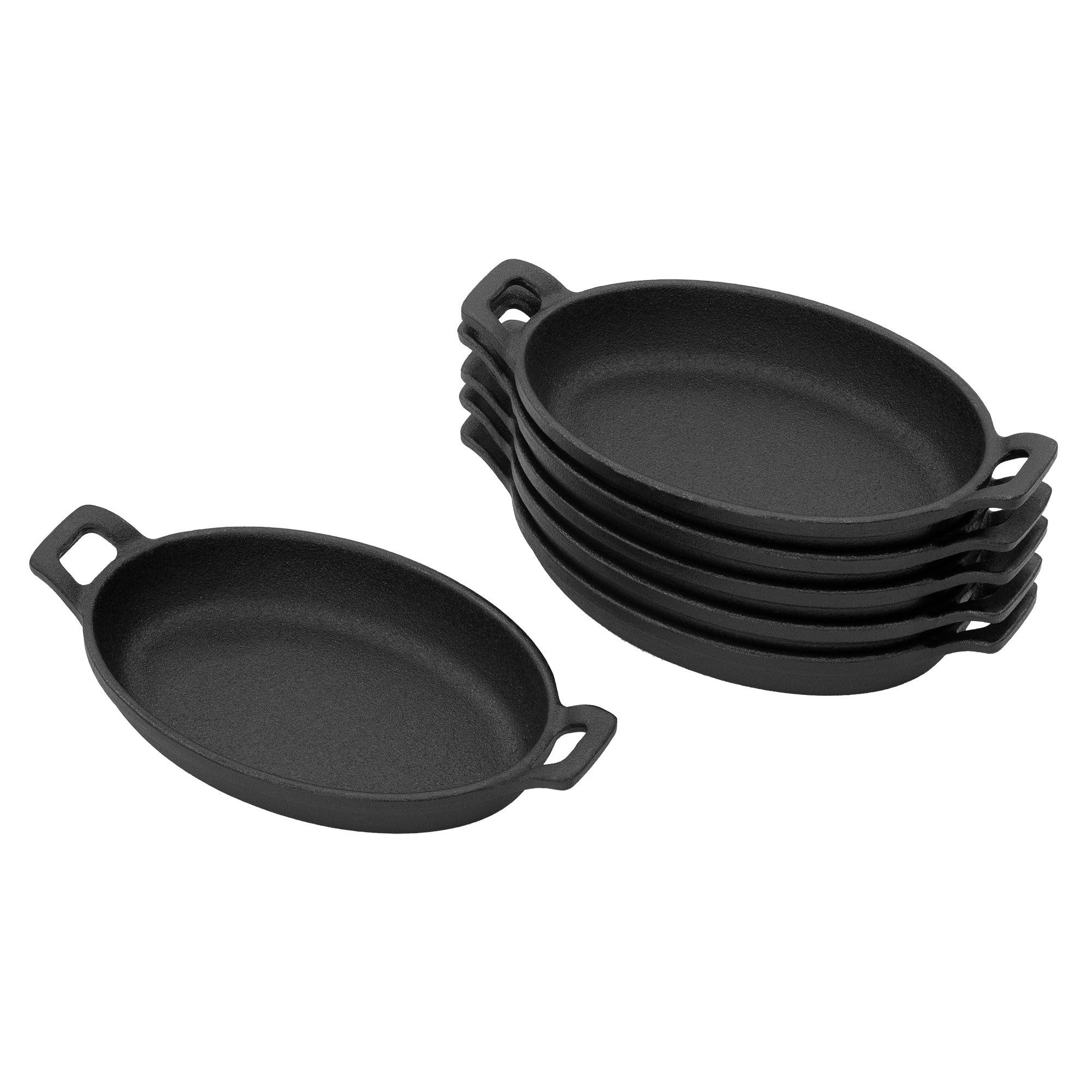 Lot De 2 Poêlons à Barbecue En Faïence Avec Dessous De Plat Et Grattoir En Bambou - Idéal Raclette