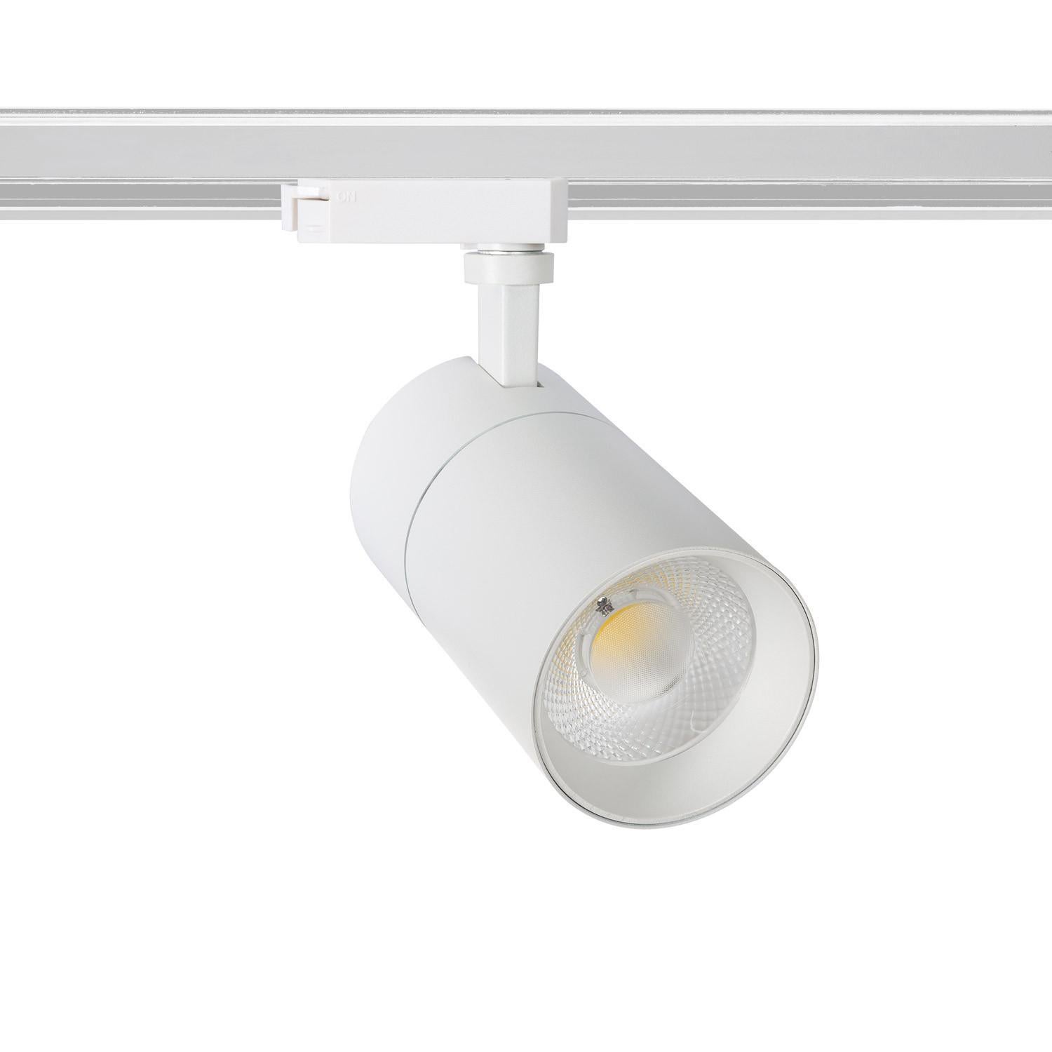 Spot LED sur Rail Monophasé 20W Mallet Dimmable Blanc | 4000K Blanc ...