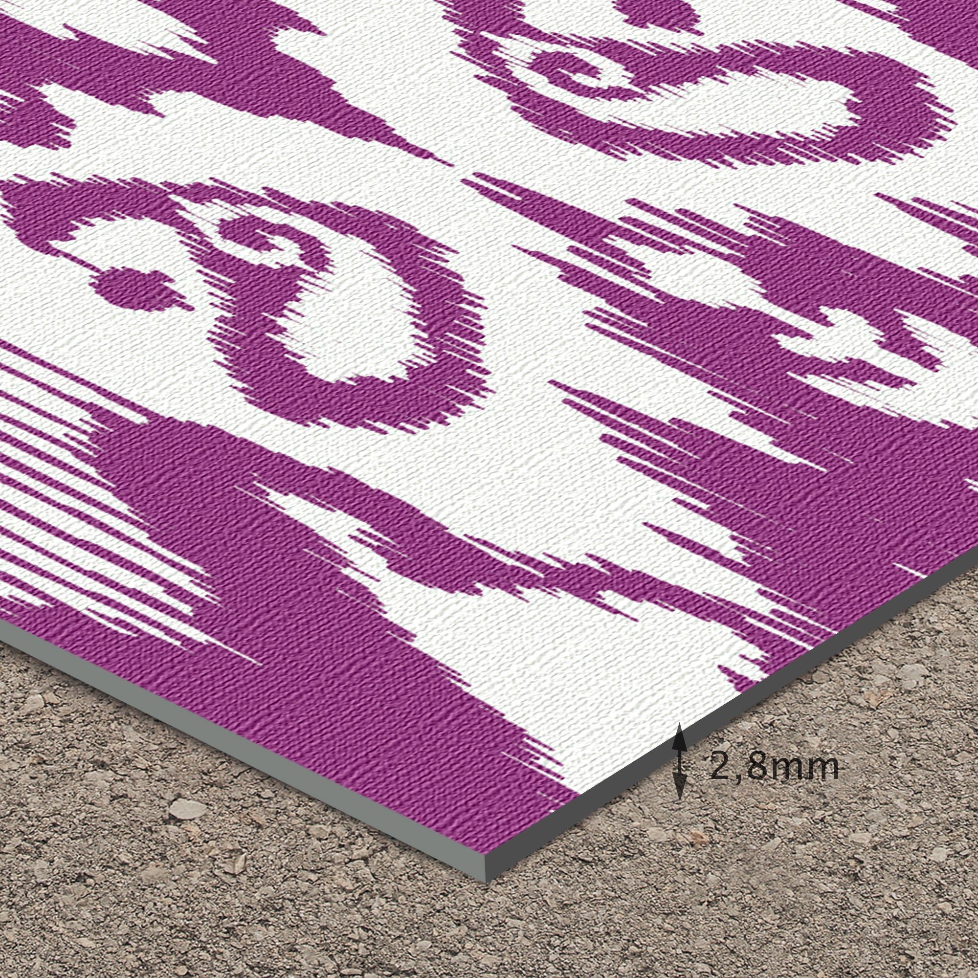 Tapis PVC Intérieur/Extérieur Mallorca Bougainvillier 200x300 cm - Vinyle imprimé antidérapant, lavable et résistant pour terrasse et maison - 2