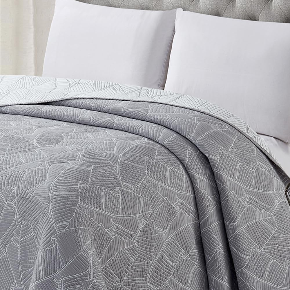 Rizzy Home Vivian RAE - Ropa De Cama Acolchada, Color Gris Pardo, Tamaño Queen