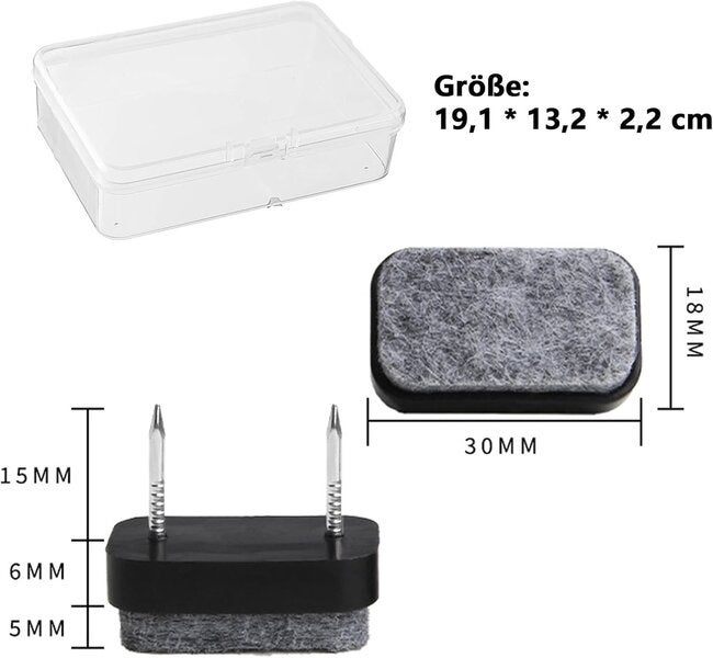 Pachet de 24 de protecții din fetru cu cuie 30x18cm, tampoane adezive pentru picioare de scaun și mobilă 24buc