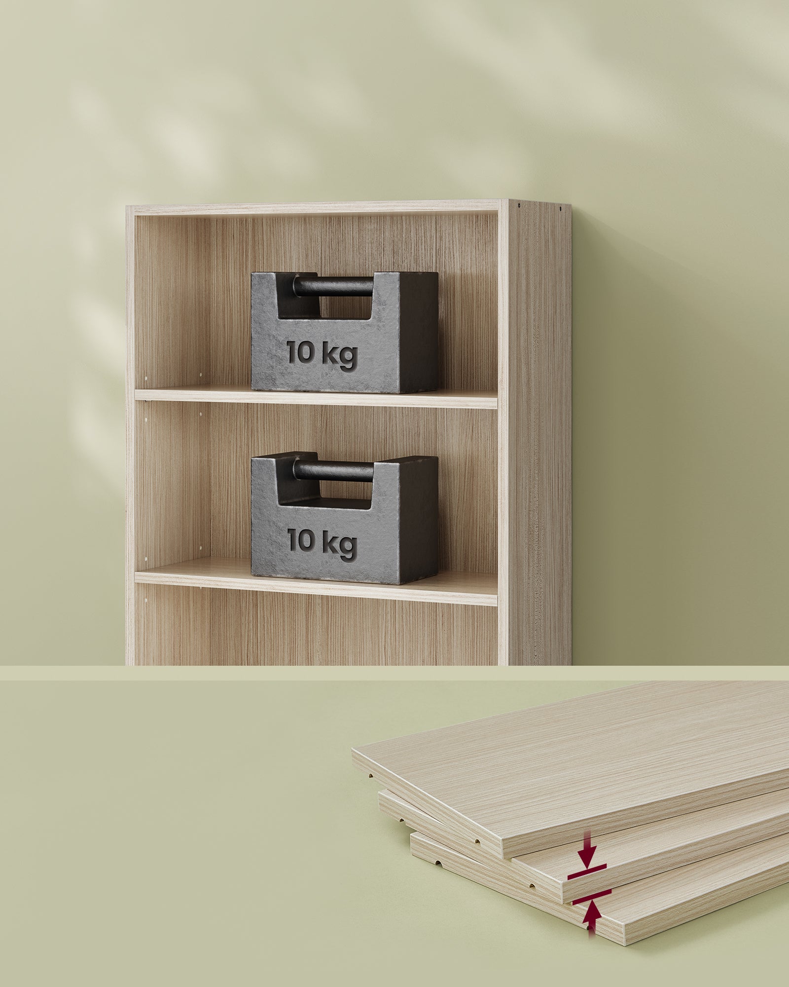 Bibliothèque, Étagère sur 6 Niveaux, Meuble de Rangement Ouvert, Étagère, 24 x 60 x 178,5 cm, pour Salon, Bureau, Salle à Manger, Beige Naturel - 7