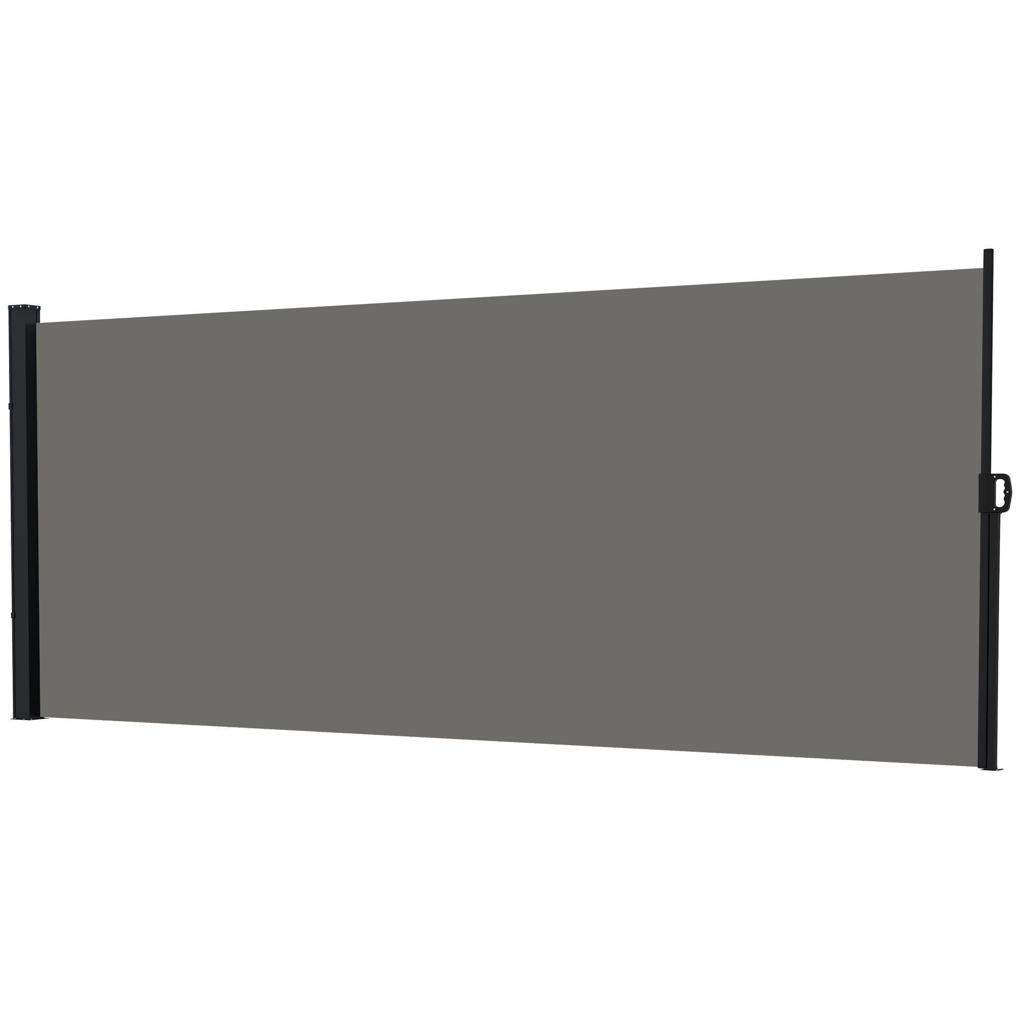 Festnight Store Latéral Auvent Latéral Rétractable de Patio,Terrasse ou Balcon 100 x 300 cm Blanc cassé