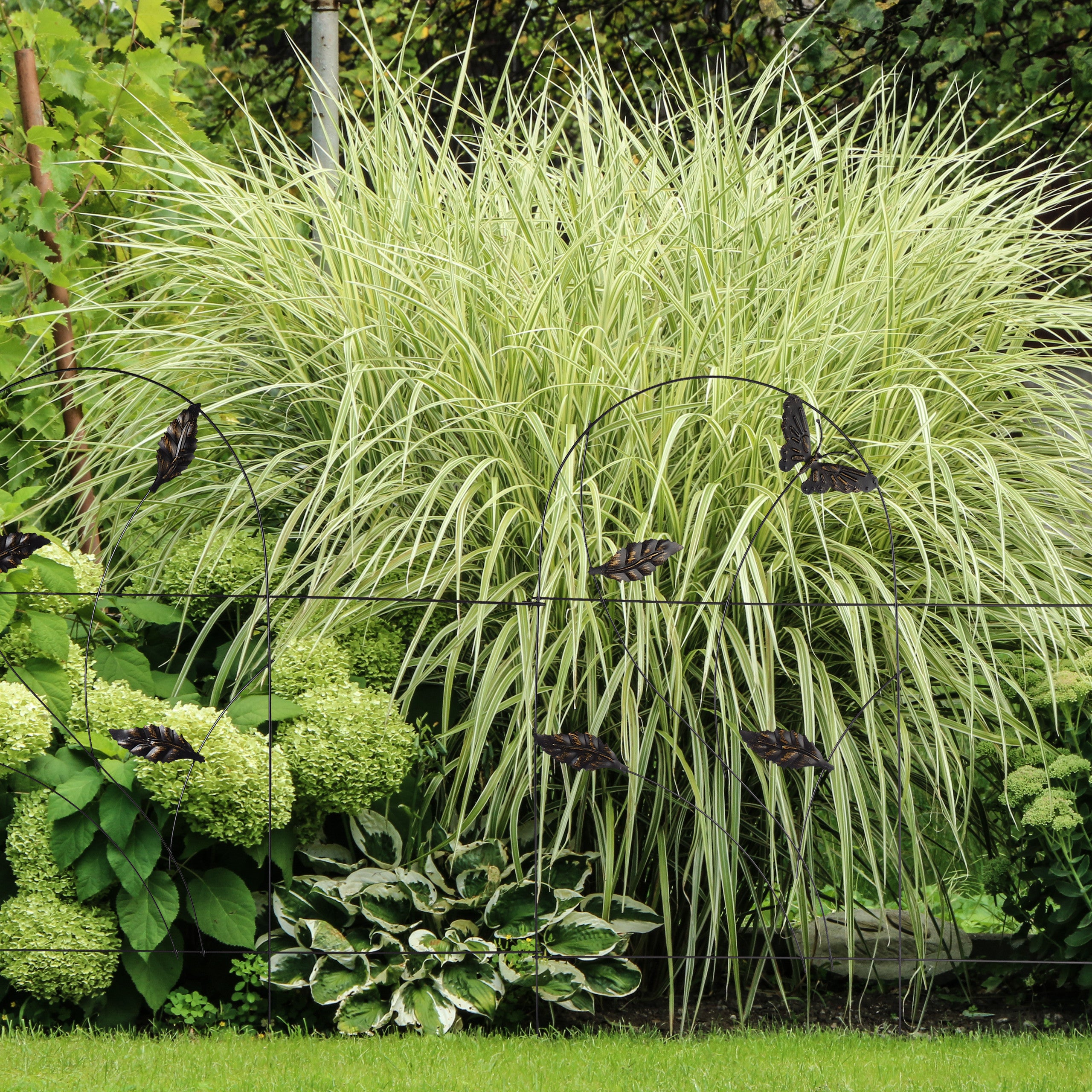 Relaxdays Bordure Potager, clôture Jardin 5 éléents, en étal, à Planter dans Le Sol, H x L