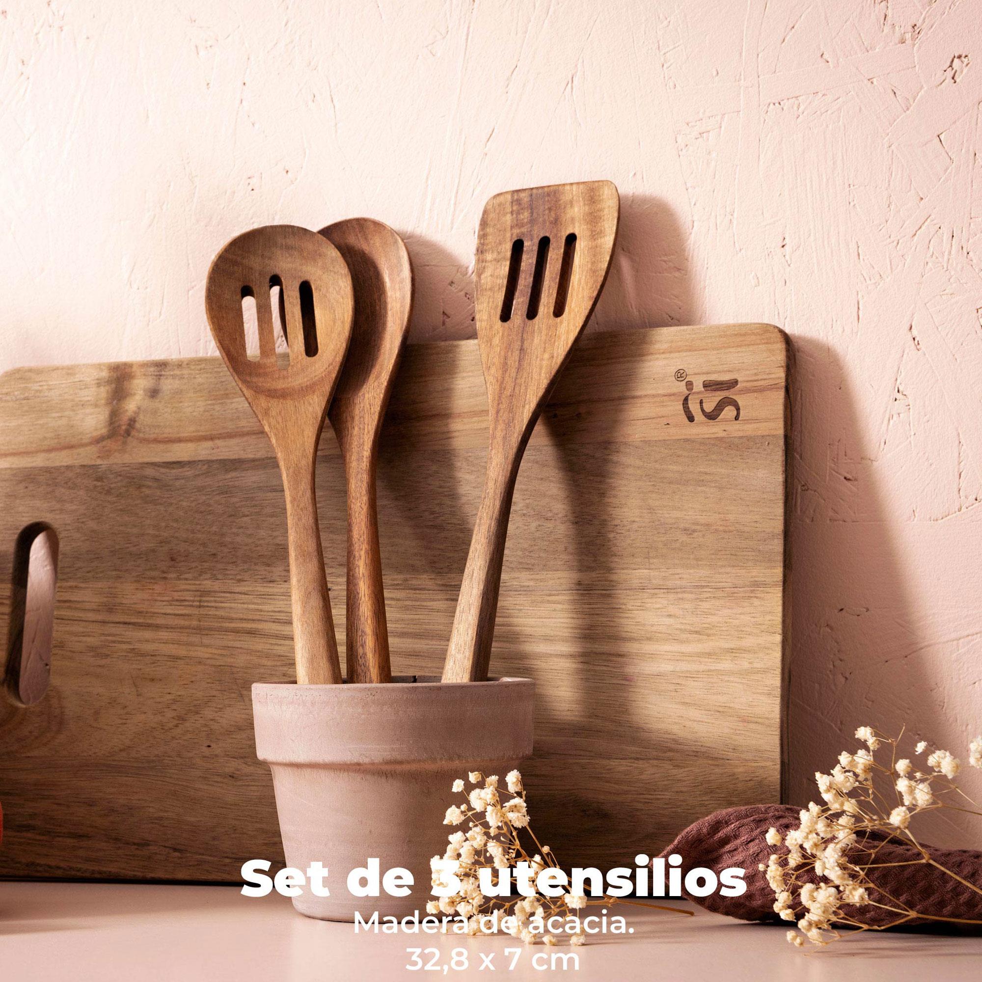 Set di Utensili da Cucina DKD Home Decor Dolomite Legno MDF 12 x 12 x