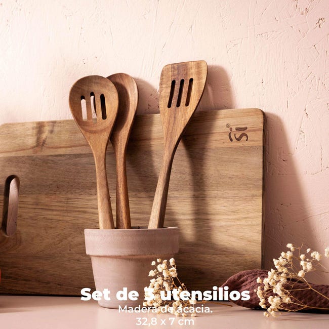 Set di Utensili da Cucina DKD Home Decor Dolomite Legno MDF 12 x 12 x Set di Utensili da Cucina DKD Home Decor Dolomite Legno MDF 12 x 12 x