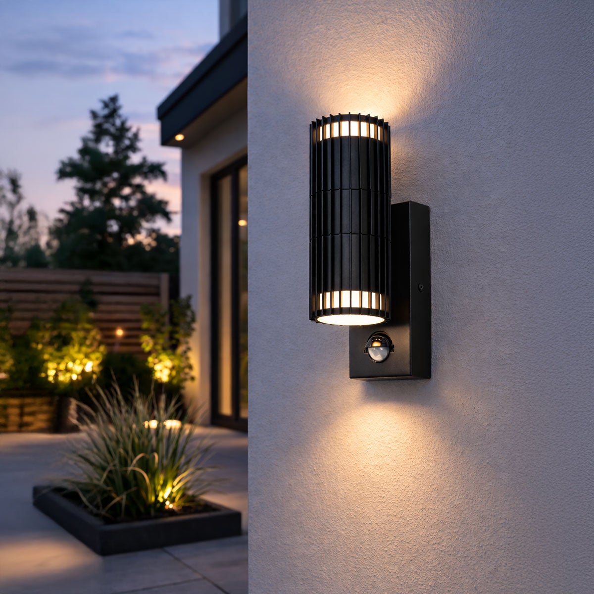 Qazqa design applique murale extérieure avec capteur de mouvement, applique murale extérieure avec détecteur de mouvement pour - 2