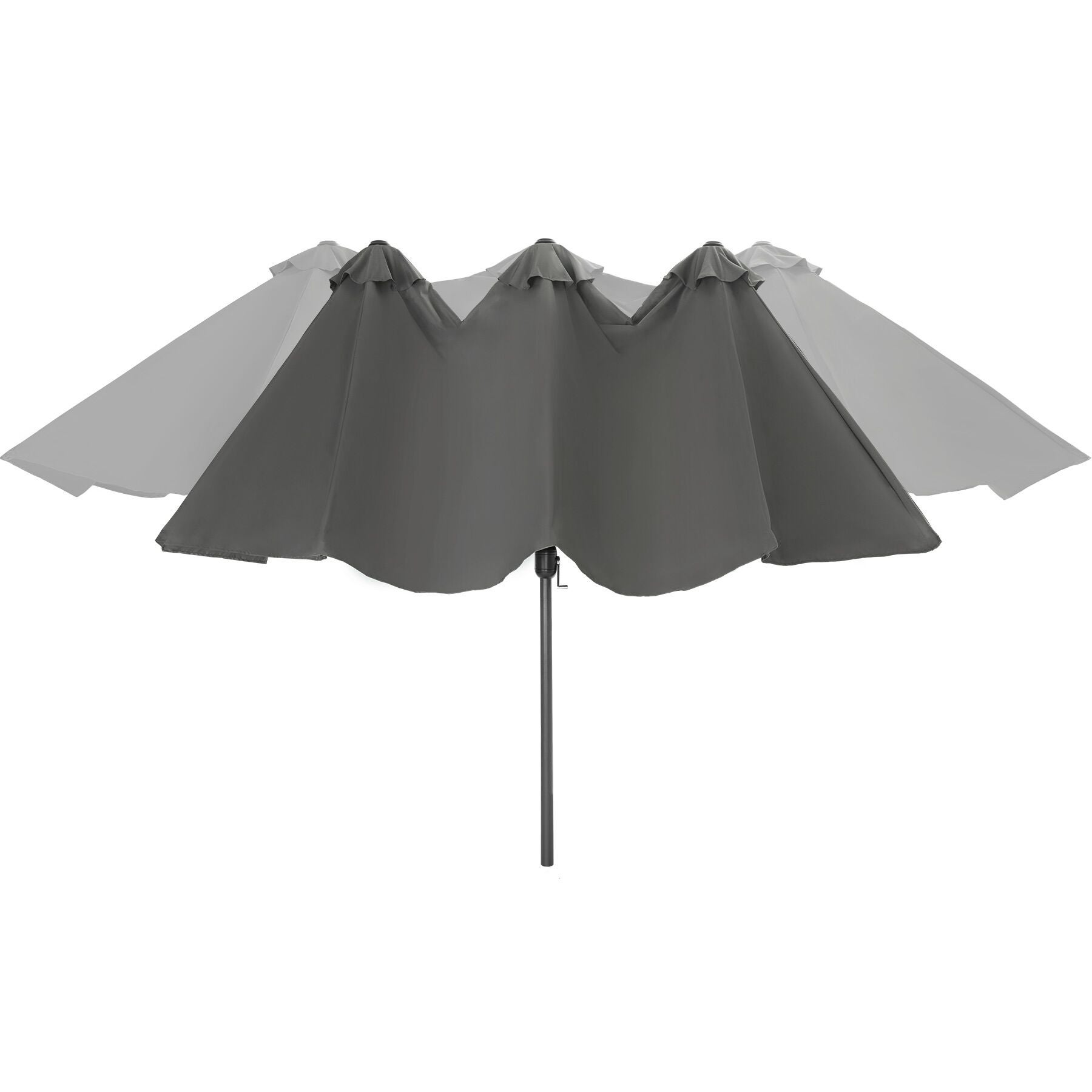 Tectake Parasol SILIA en aluminium 460 x 270 cm - gris - 4
