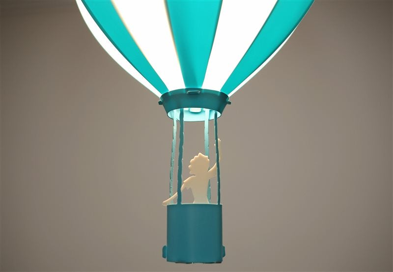 Lampe suspension enfant MONTGOLFIERE - R&M Coudert - turquoise - 7