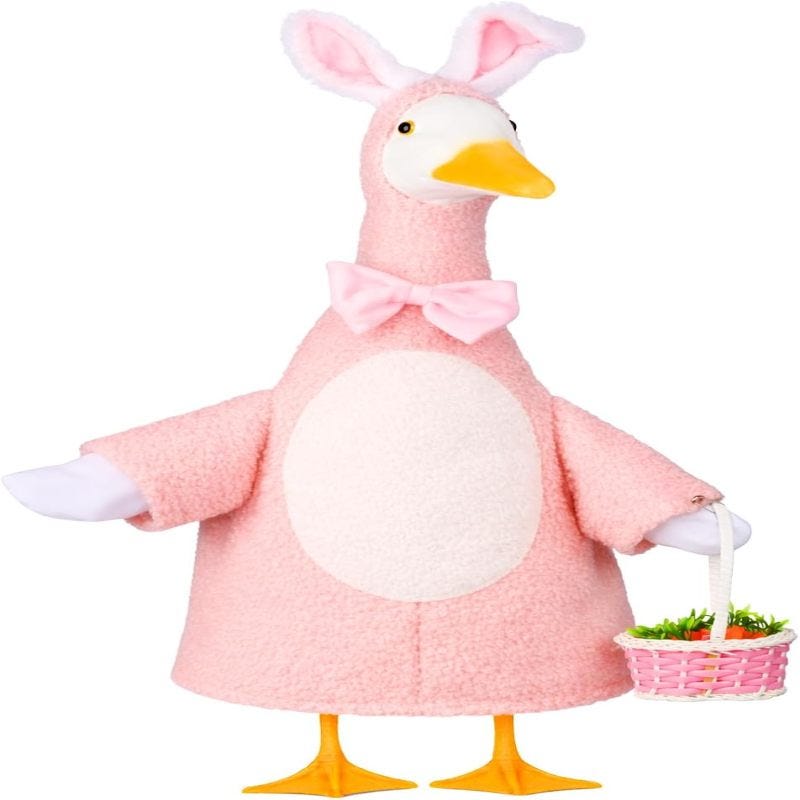 Eastery Drawings Easter Bunny Porch Goose Outfit, Spring Goose Clothes for 23 Inch ...