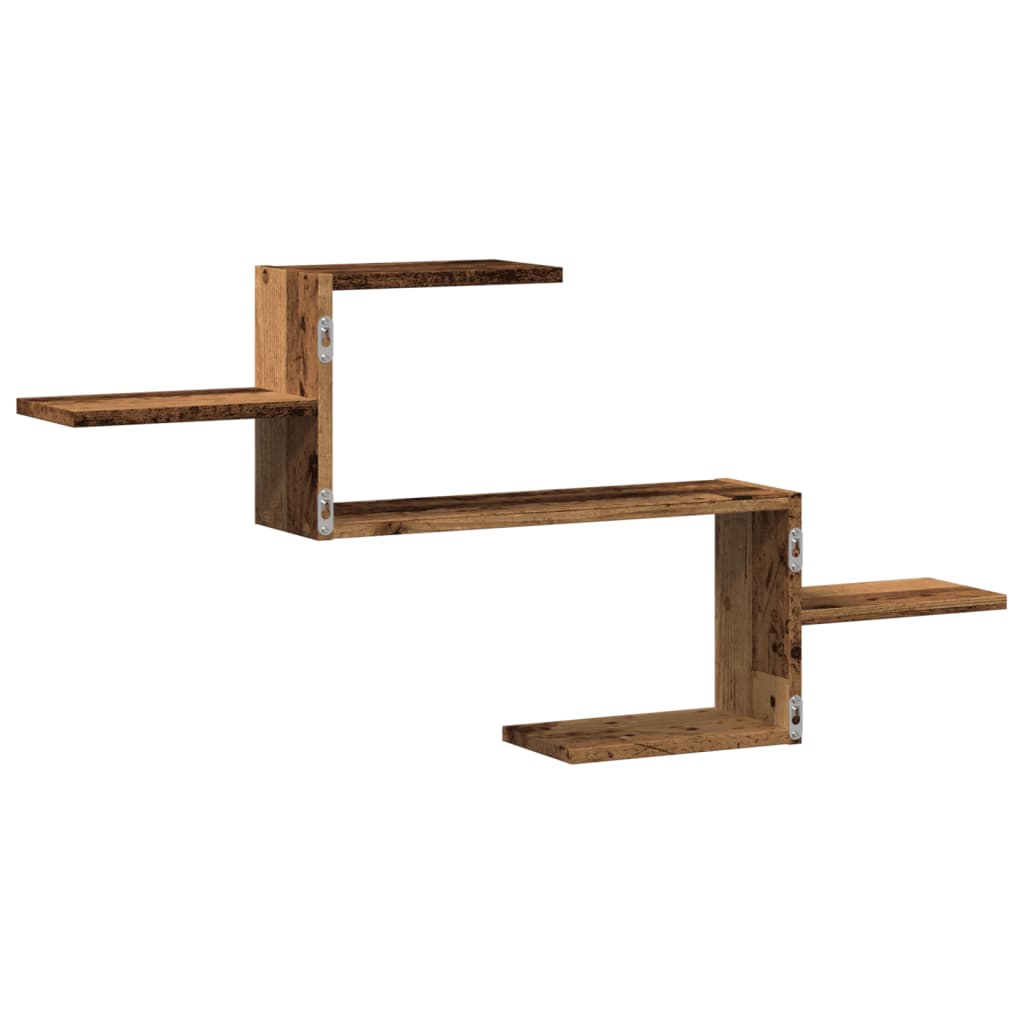 Étagère murale | Étagère flottante | Étagères de rangement vieux bois 104x15x49 cm bois d'ingénierie CFW97612 - 6