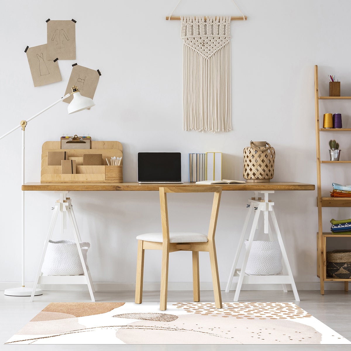 Tappeti in vinile, Nikita 70x100 cm - PVC stampato, lavabile, ignifugo, per salotto e cucina, stile moderno - 5