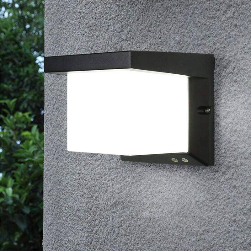 8W (model z detekcją radarową), Zewnętrzna lampa ścienna LED, wodoodporna IP65, aluminiowa, oświetlenie na balkon, do ogrodu, światło białe 6000-6500K