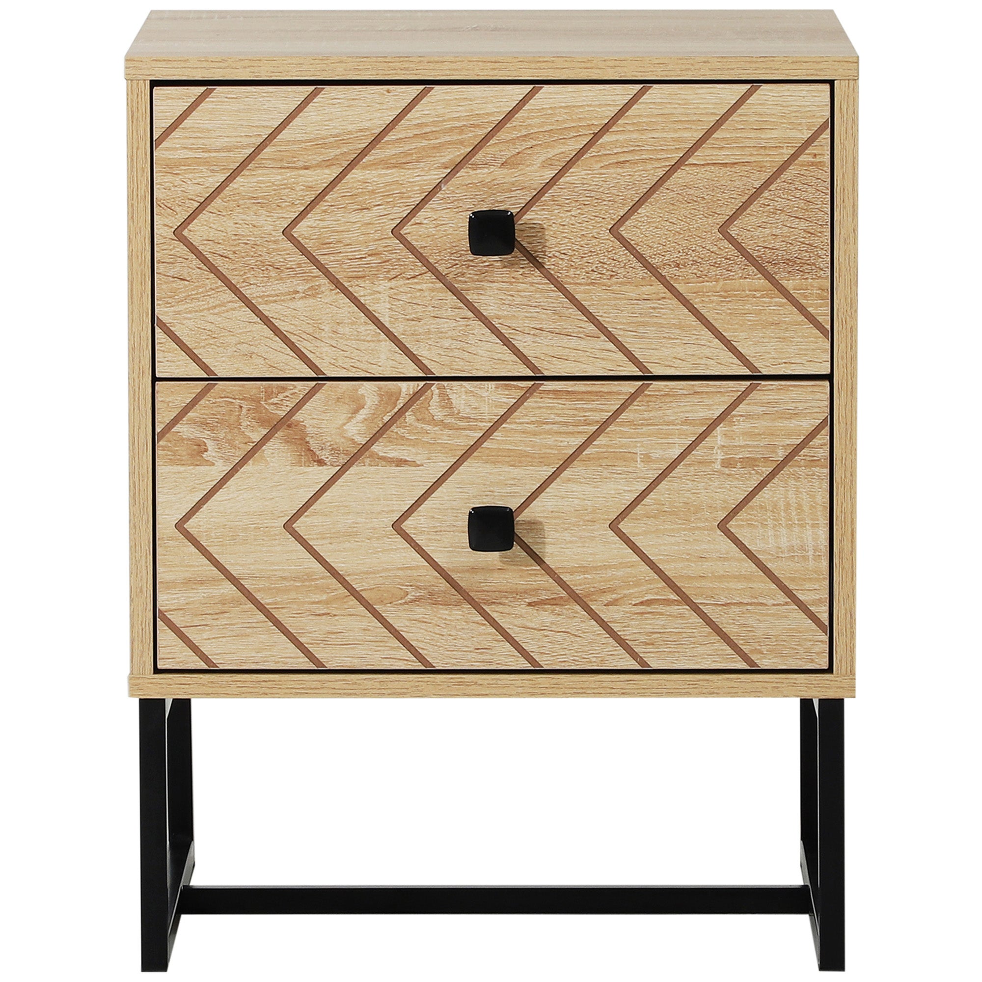 Mesita de noche Homcom madera natural 48x39,5x60 cm - 8