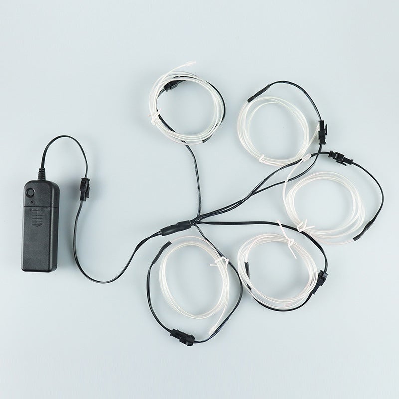 Zasilany bateryjnie łańcuch świetlny do użytku zewnętrznego, kombinacja jasnych świateł dekoracyjnych, 1M, lodowy błękit