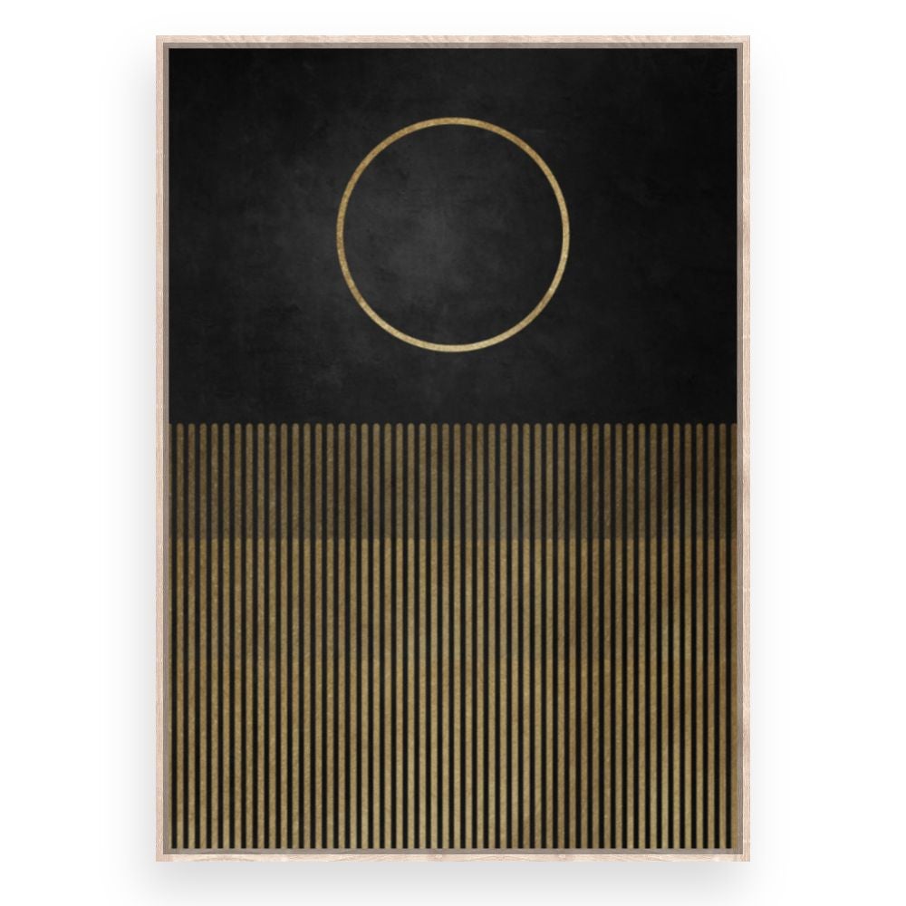 Toile encadrée Lignes dorées élégantes / 72x108cm / Cadre Effet naturel / Fabriqué en France / Déco murale / DADA ART - 3