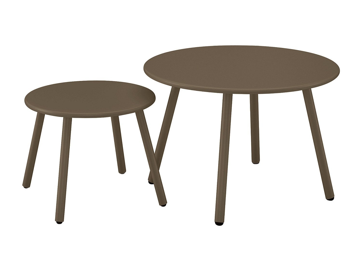 Stoliki wysuwane ogrodowe z metalu - Taupe - MIRMANDE marki MYLIA