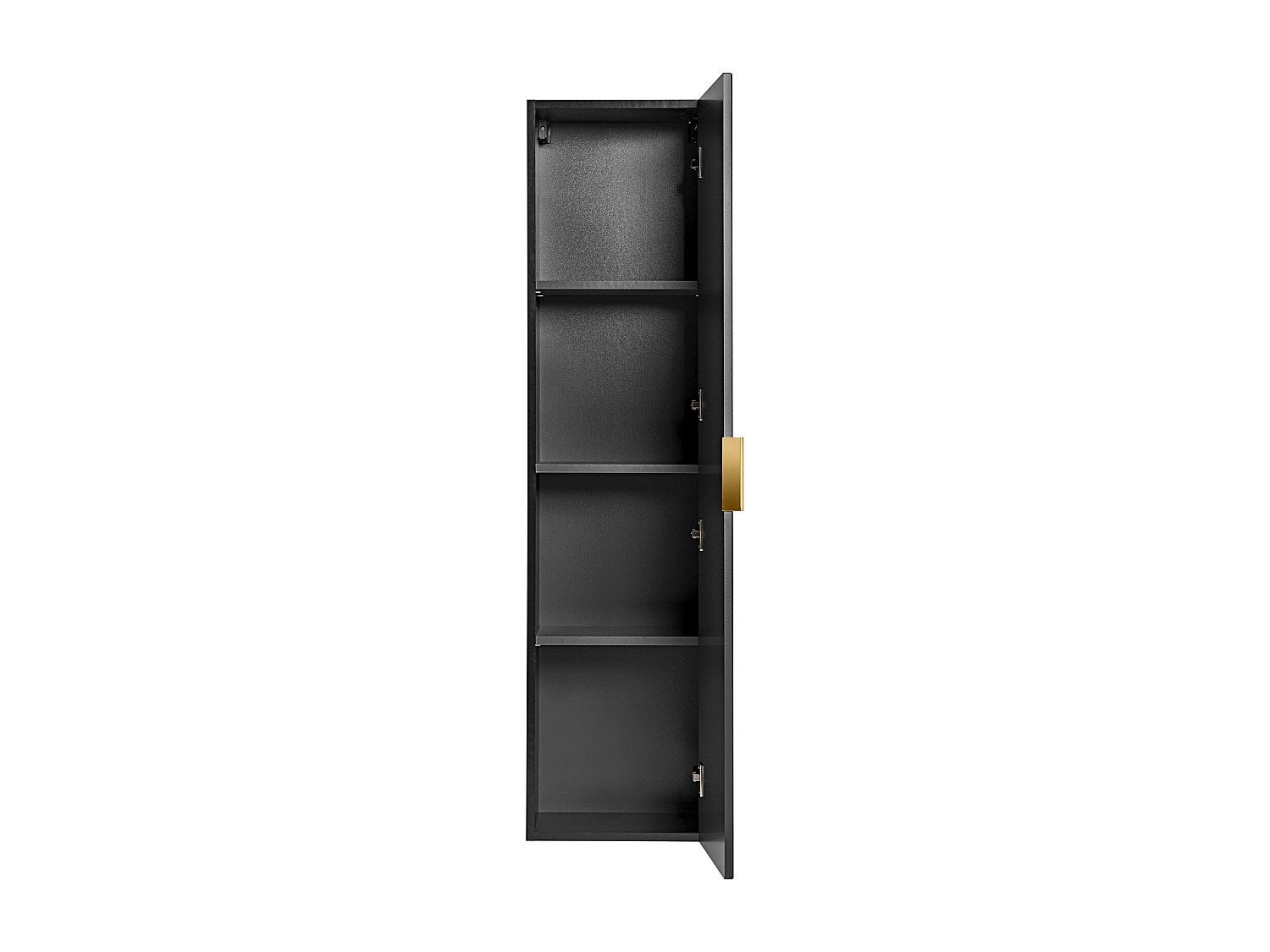 Colonne de salle de bain suspendue striée - Noir - H140 cm - ZEVARA - 4