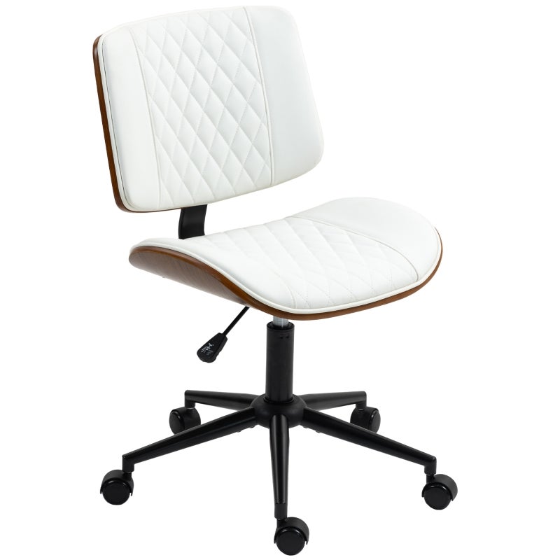 Fauteuil De Bureau Ergonomique Similicuir Noir/Blanc - Chaise Yaheetech Réglable