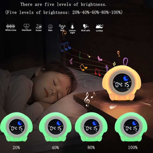 K'STYLES Réveil Ourson Enfant Educatif Jour/Nuit 2 Alarme/12/24 Réveil Lumieux 8 Couleurs Réveil Matin Numerique 6 Chansons Arret Automatique Heure/Snooze Luminosité de l'Ecran Réglable Lumière LED K'STYLES Réveil Ourson Enfant Educatif Jour/Nuit 2 Alarme/12/24 Réveil Lumieux 8 Couleurs Réveil Matin Numerique 6 Chansons Arret Automatique Heure/Snooze Luminosité de l'Ecran Réglable Lumière LED