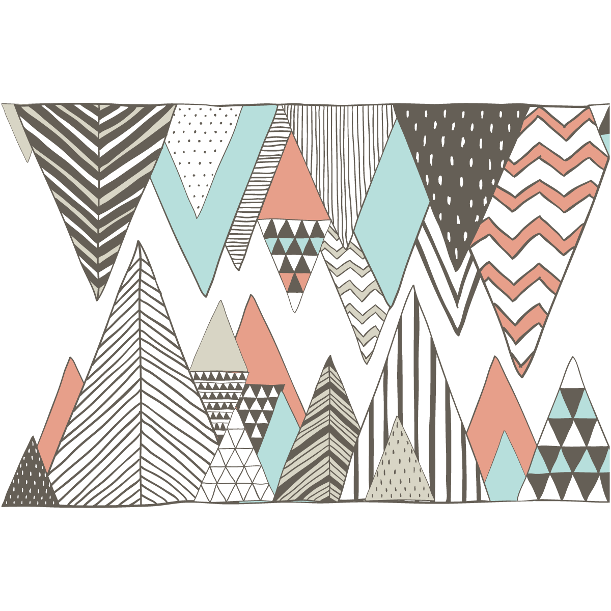 Adesivo montagna scandinavo torngat - Sticker adesivo - adesivi murali - 70X115cm - 2