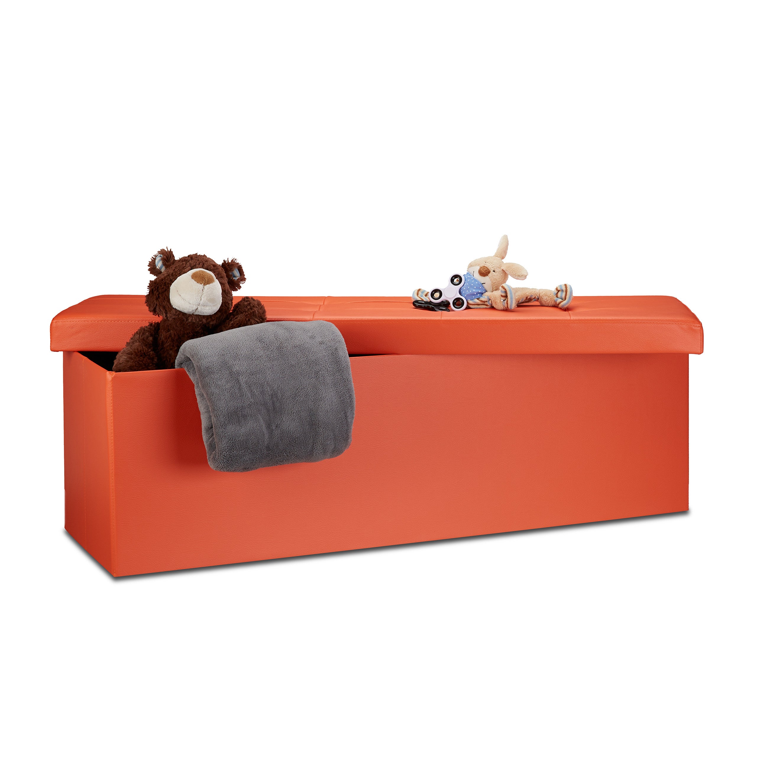 Tabouret Pliable Avec Rangement - Velours Marron - 38x38x38cm - Charge 80kg - Pour Salon, Chambre, Entrée