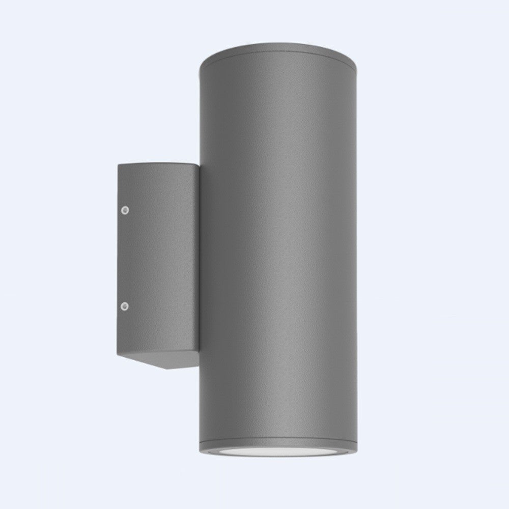 Kinkiet zewnętrzny LED Fox 2x6W Cylindryczny Ciemnoszary 3000K IP65 IK08 Iberlamp