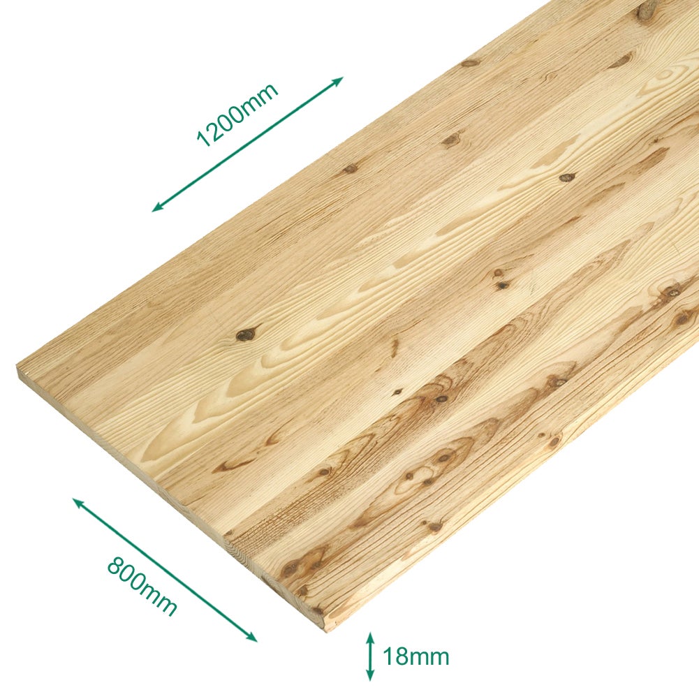 Plateau pin massif lamellé collé abouté rustique 1200 x 800 x 18 mm - 4
