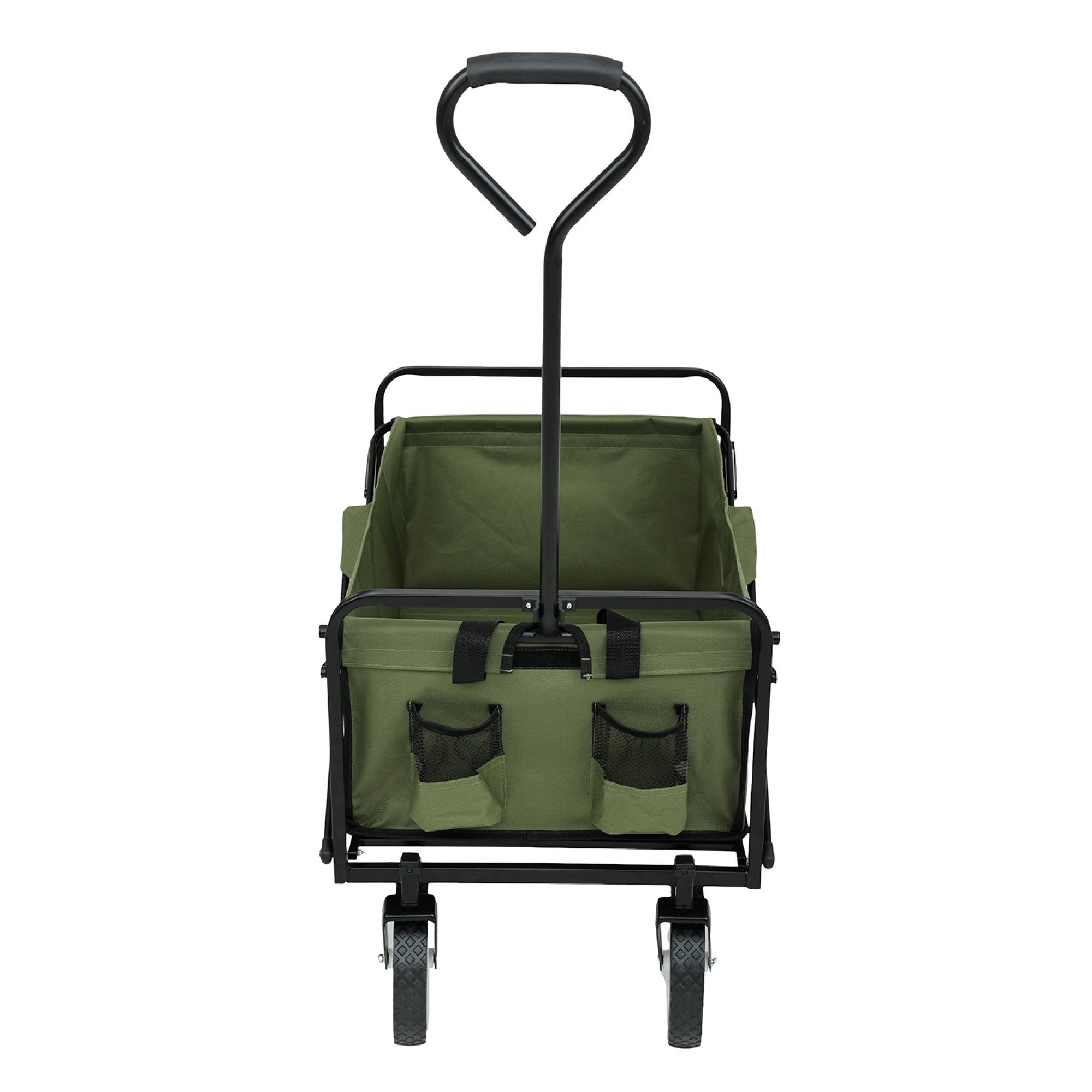 Chariot pliant de plage avec Roues en Plastique et capacité de charge maximale de 110 kg en Vert - 4