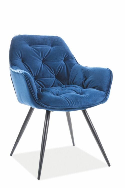 Krzesło CHERRY VELVET granatowe