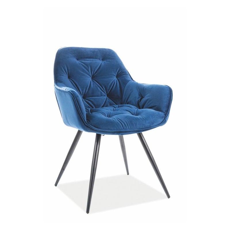 Krzesło CHERRY VELVET granatowe