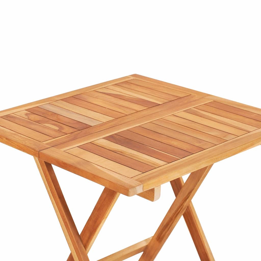 Table de bistro pliable 60x60x65 Bois de teck solide - 5