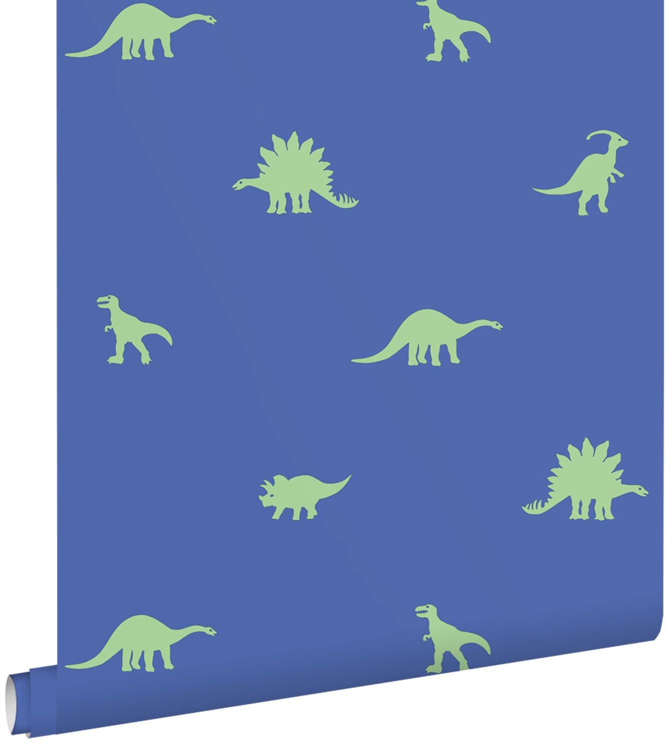 Tapeta dinozaury niebieskimIzielonym - 50 x 900 cm - ESTAHOME