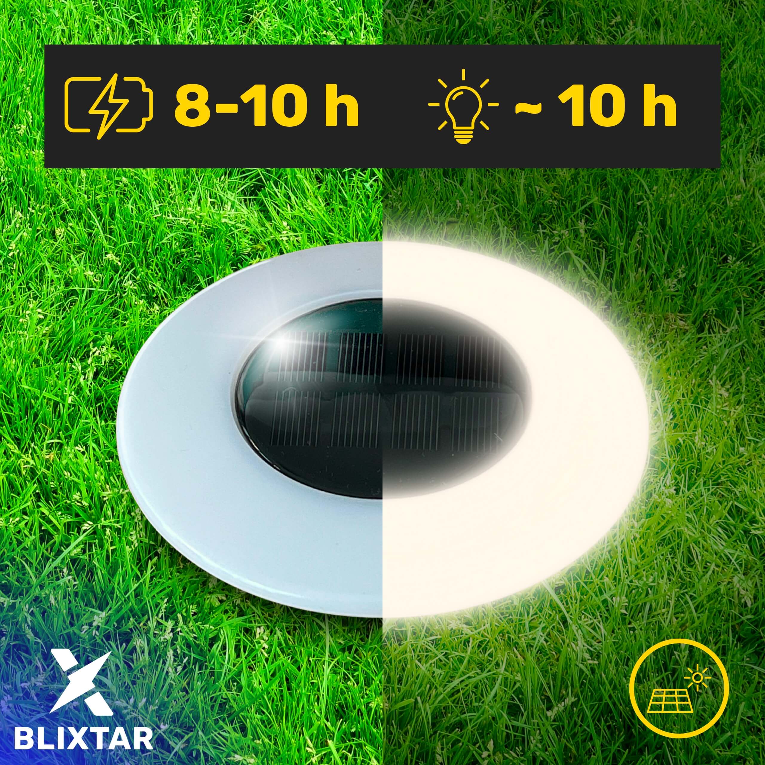 Zestaw 4x Gruntowa Lampka Solarna Ogrodowa Wbijana 14 LED, Najazdowa Wodoodporna - 4