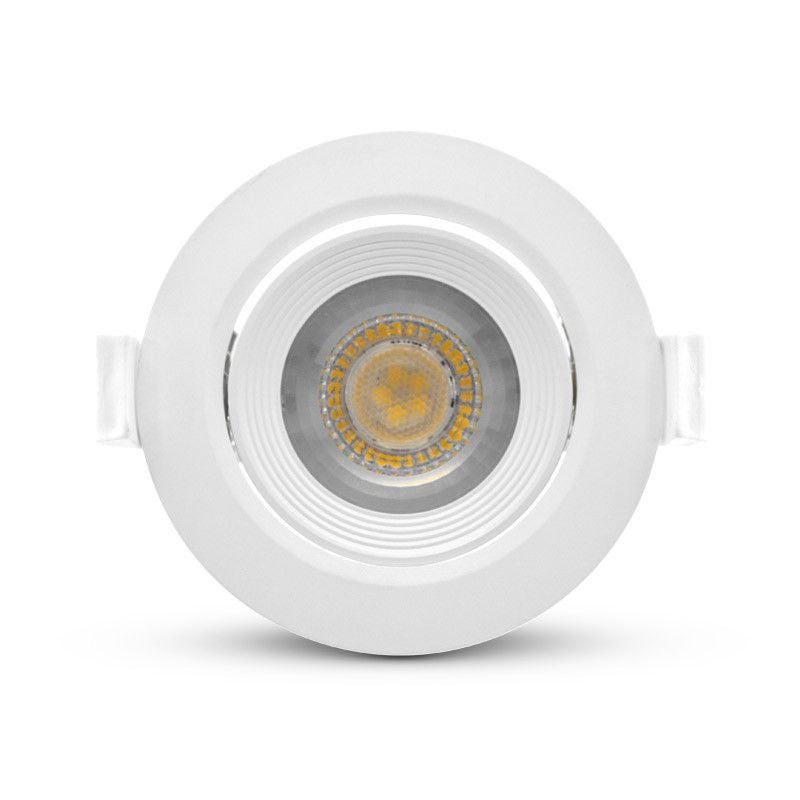 Spot LED Encastrable 90mm - 5W - Blanc Chaud 3000K - Pack de 3 - Orientable - 2