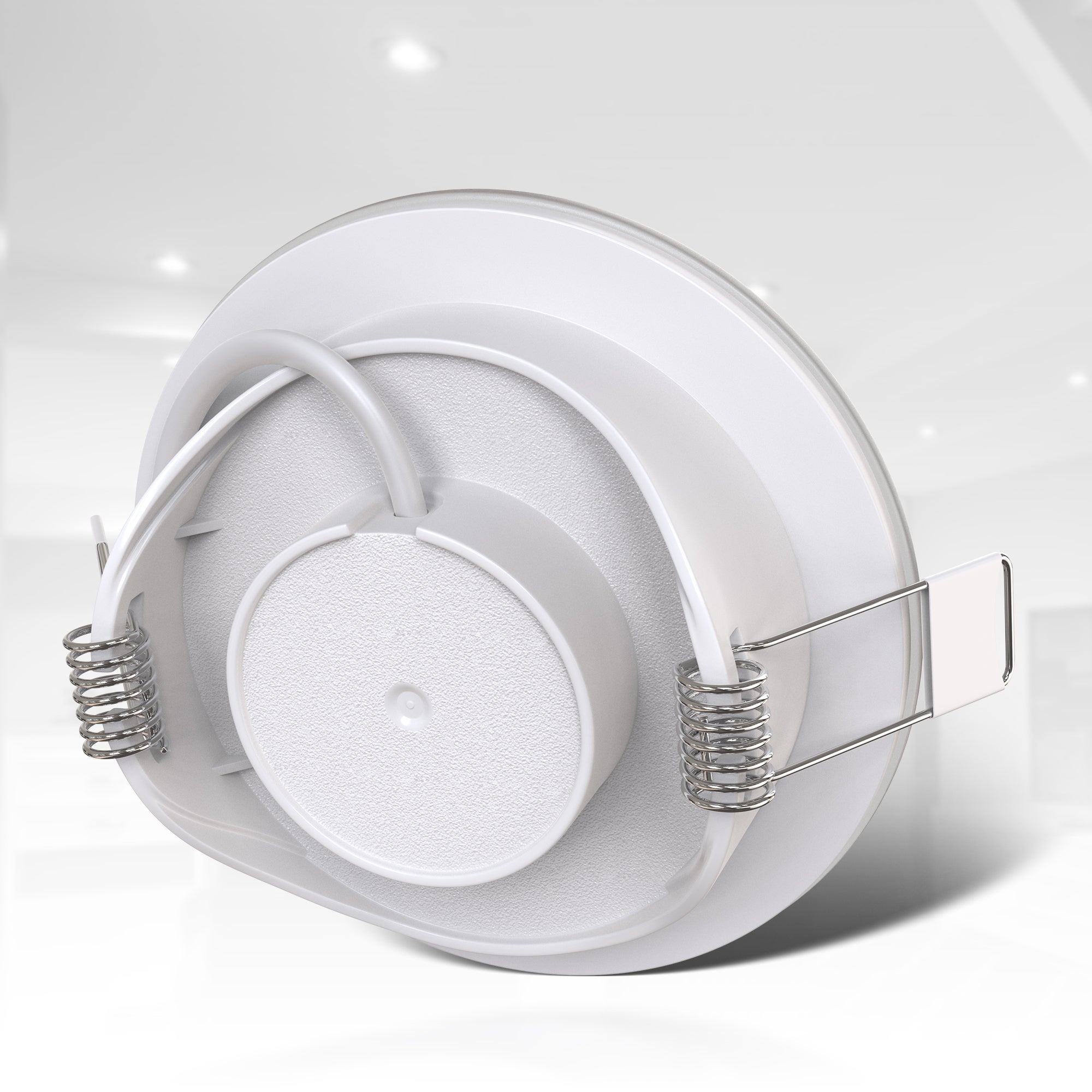 Set di 5 faretti LED da incasso - IP65 - Specifici per bagno - Ultrapiatti 30 mm - D.68 mm - Bianco neutro 4000K - 3 W / 350 lm ciascuno - B.K.Licht - 4