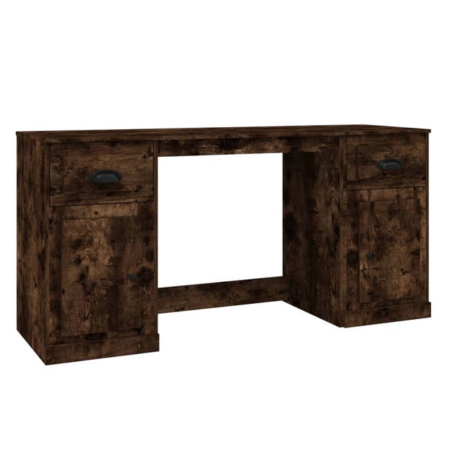 Bureau avec armoire latérale Chêne fumé Bois d'ingénierie - Bureau - Meuble De Bureau - Bureau D'ordinateur - Bureau D'étude - Meuble Chic Bureau avec armoire latérale Chêne fumé Bois d'ingénierie - Bureau - Meuble De Bureau - Bureau D'ordinateur - Bureau D'étude - Meuble Chic