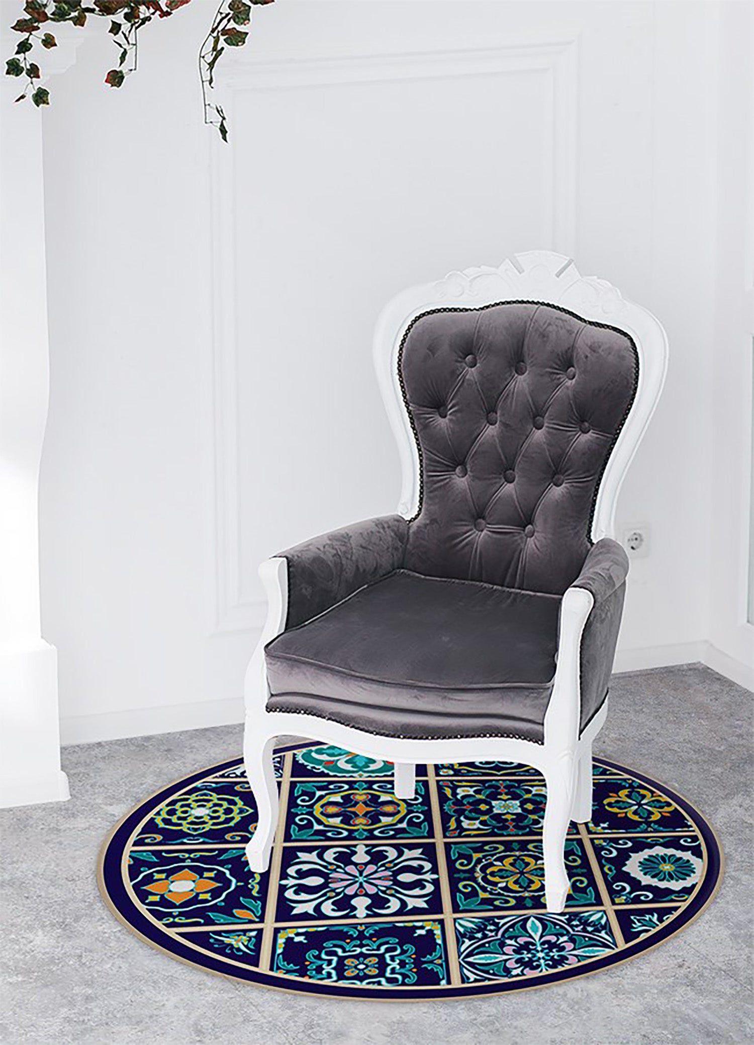 Vinile tappeto portoghese tradizionale, tappeto in vinile decor classico ideale per interni moderni 80x80 cm – Tulup - 2