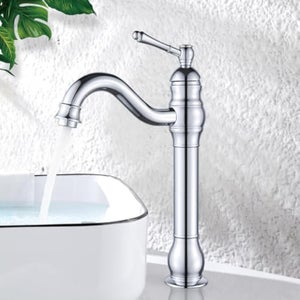 Airuida Robinet De Lavabo Monotrou Chromé – Acier Inoxydable SUS304 – Bec Pivotant 360° – Bonde Pop-up Incluse