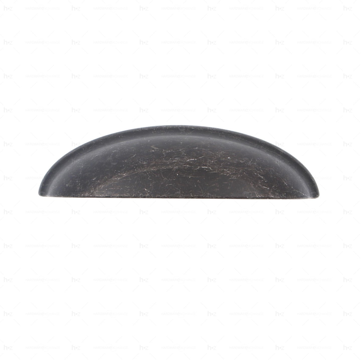 Maniglia per mobili in zama interasse 96 mm ferro nero vintage - 7