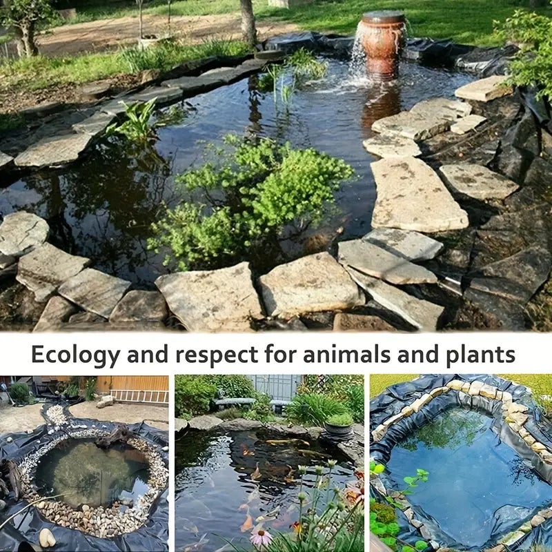 Bâche pour bassin de jardin, revêtement pour bassin en PE, protection UV, imperméable (200*300CM) - 5