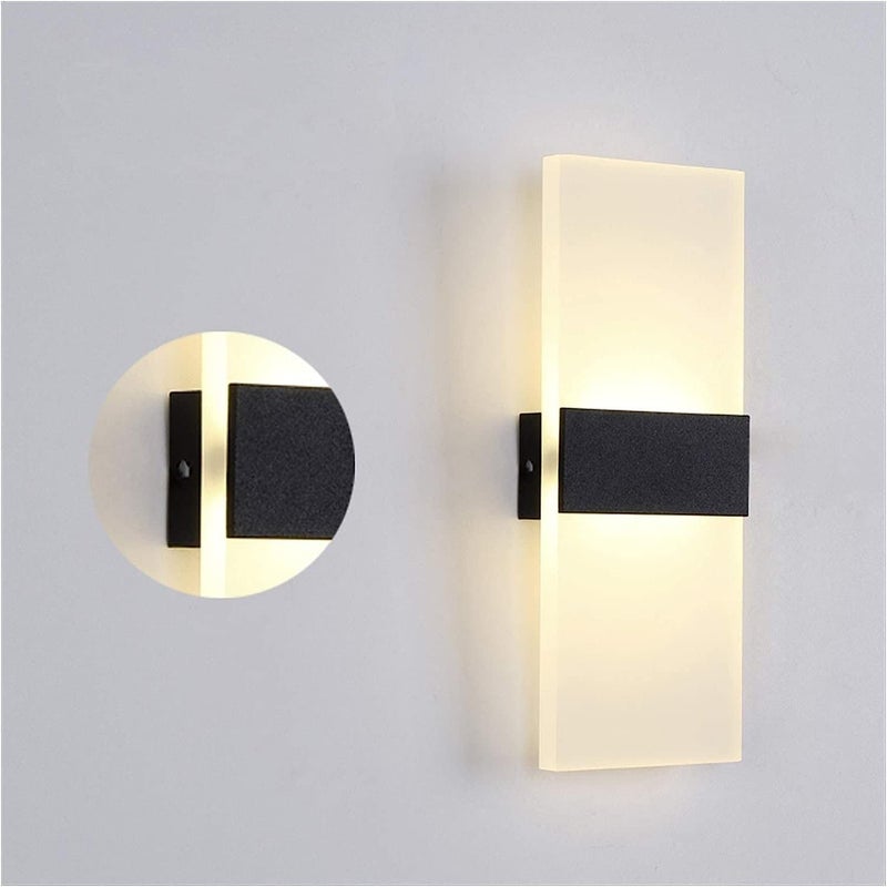 Lampa ścienna LED wewnętrzna 6W, nowoczesne lampy ścienne akrylowe do sypialni, salonu, balkonu, werandy, biura, hotelu i korytarza