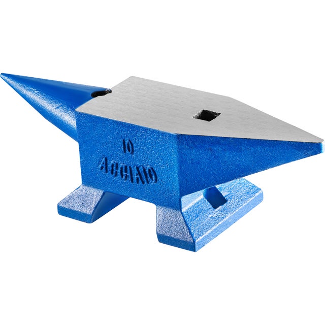 Enclume en corne de SucceBuy 22 lb (10 kg),longueur 360 mm Enclume de forgeron en fonte robuste et portable,outil stable,bleu