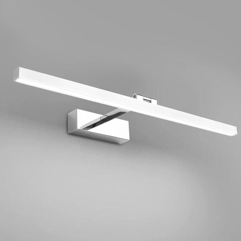 Lampa lustrzana LED do łazienki 50cm, 12W, IP44 Wodoodporna Lampa Ścienna do Łazienki z Obrotem 180°, Zimne Białe Światło do Lustra 5500K,