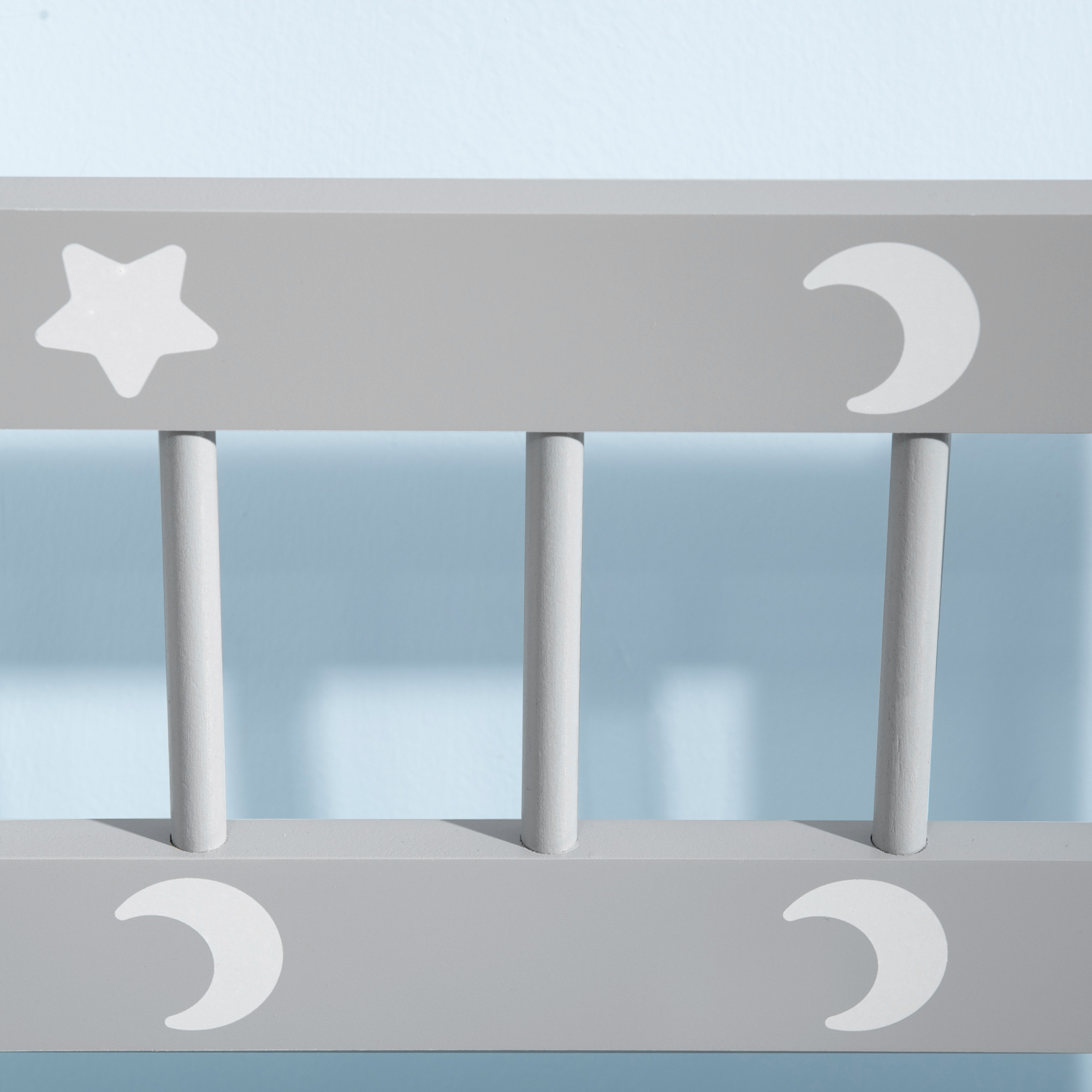 ZONEKIZ Cassapanca Moderna Portagiochi 2 in 1, Sedia per Bambini con Leva a Gas, in MDF e Legno di Pino, 60x30x50 cm, Bianco e Grigio - 8