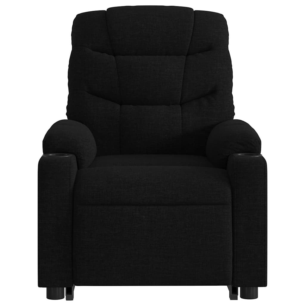 Fauteuil de massage inclinable en tissu noir - 9